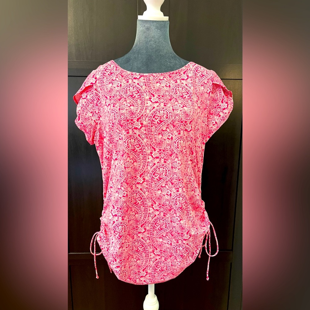 Lands’ End Swim Shirt with Adjustable Ruching